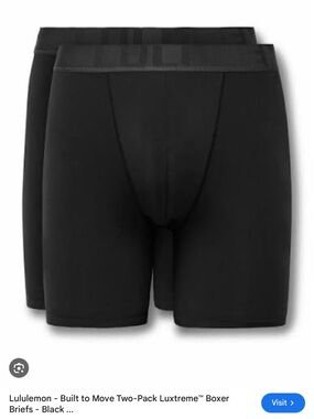 Lululemon - Built to Move Two-Pack Luxtreme™ Boxer Briefs - Black SHORT NWT XS